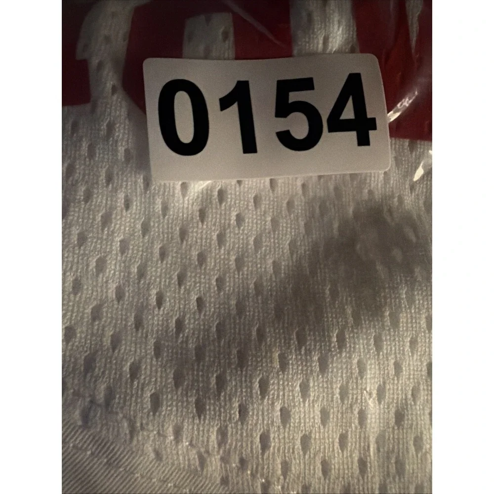 NWT Nike Mesh Flag Football Jersey Youth Boy's Large White Cardinals Dri-Fit #18